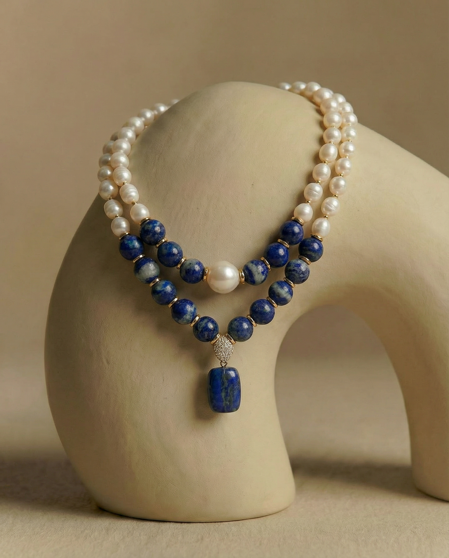 Best Seller Lapis Lazuli Pearl Necklace