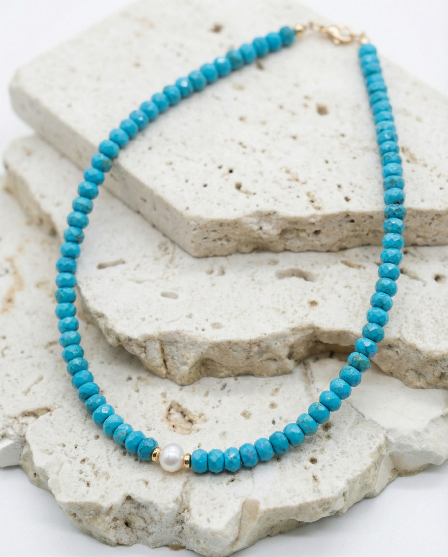 Blue Aurora Agate Choker Necklace