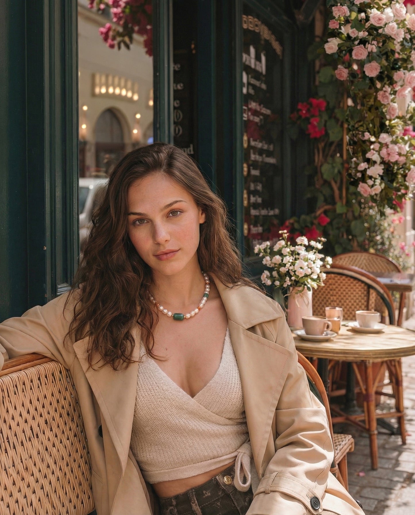 Chic Pearl Aventurine Necklace