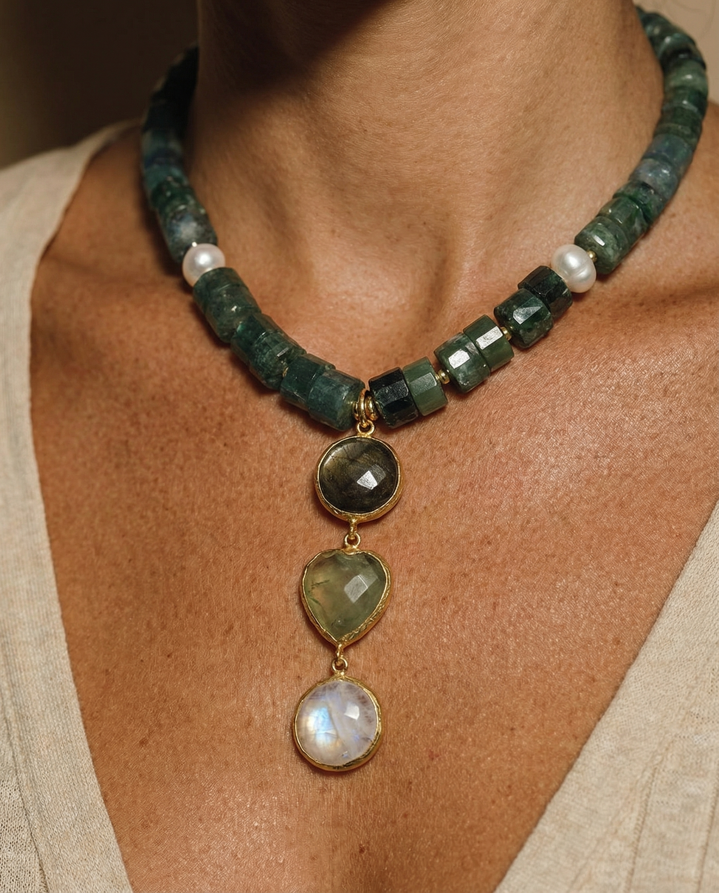 Forest Moss Agate Necklace