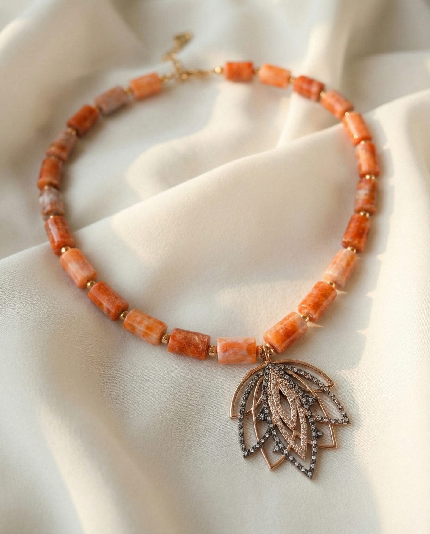 Lotus Agate Necklace