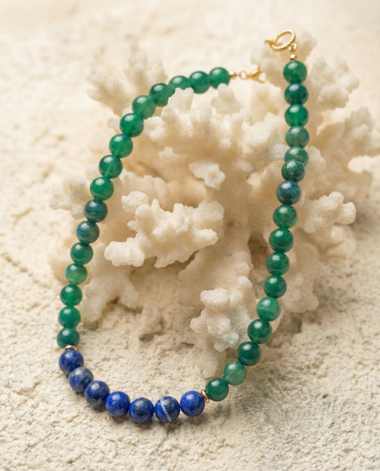 Warm Agate Lapis Lazuli Choker