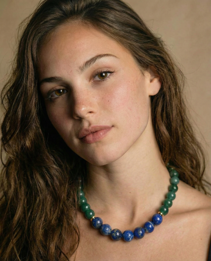 Warm Agate Lapis Lazuli Choker