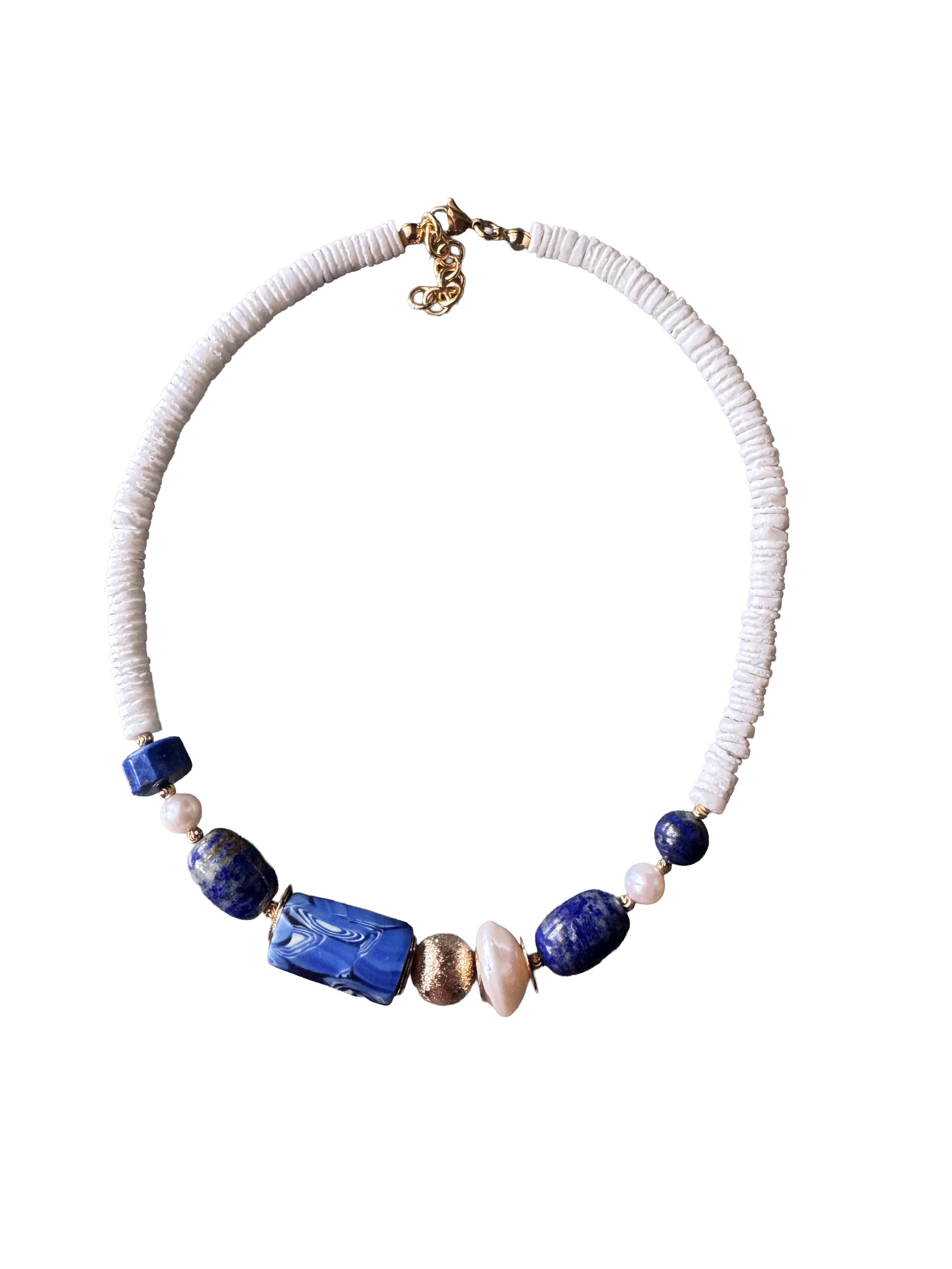 Ocean Lapis Lazuli Shell Choker