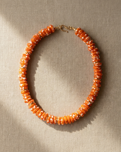 Boho Choker with Handmade Glass Beads