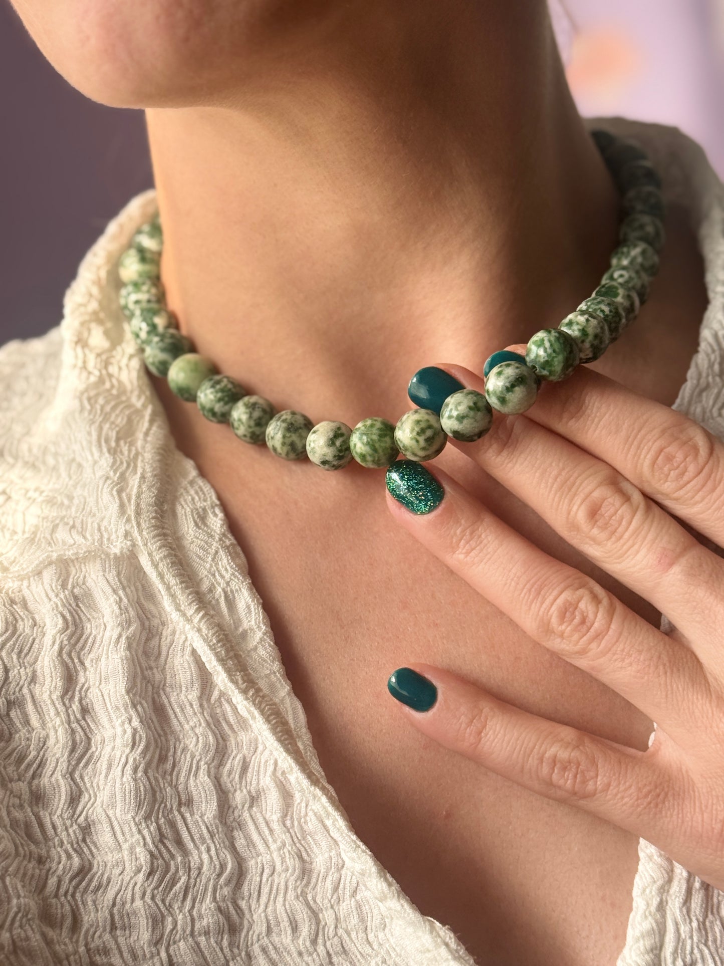 Dream Moss Agate Choker