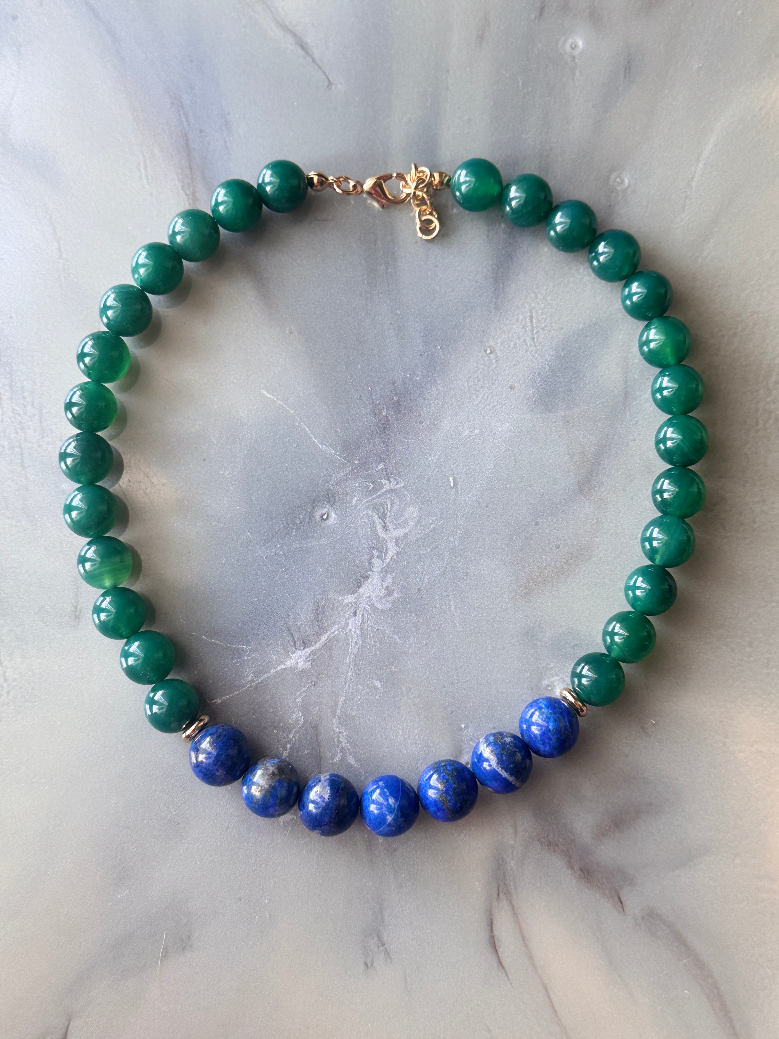 Warm Agate Lapis Lazuli Choker