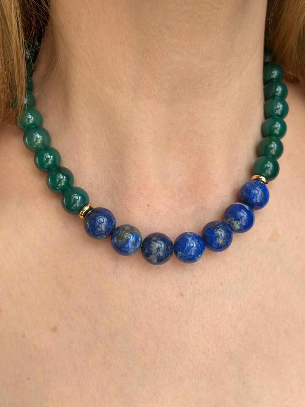 Warm Agate Lapis Lazuli Choker
