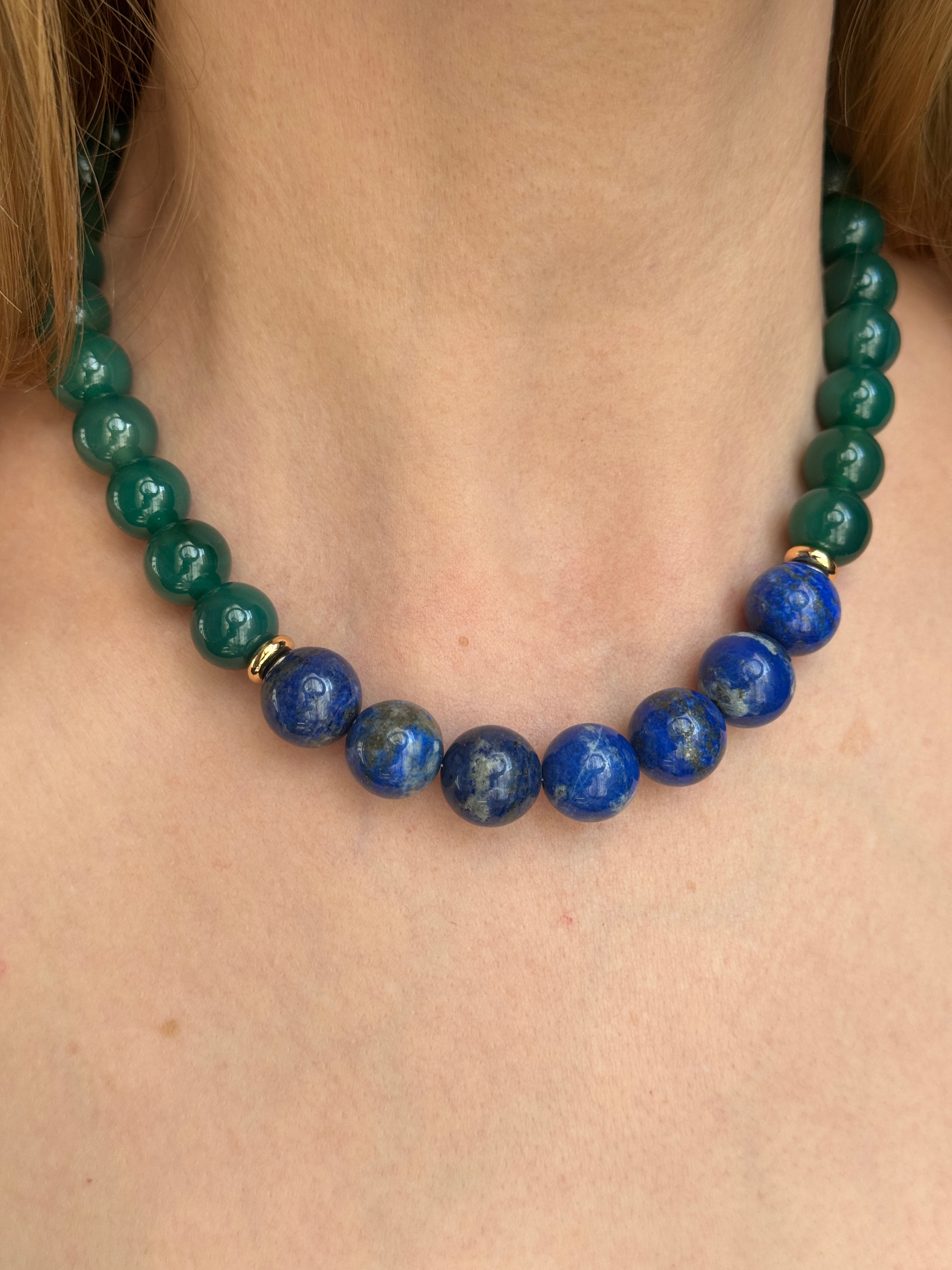 Warm Agate Lapis Lazuli Choker