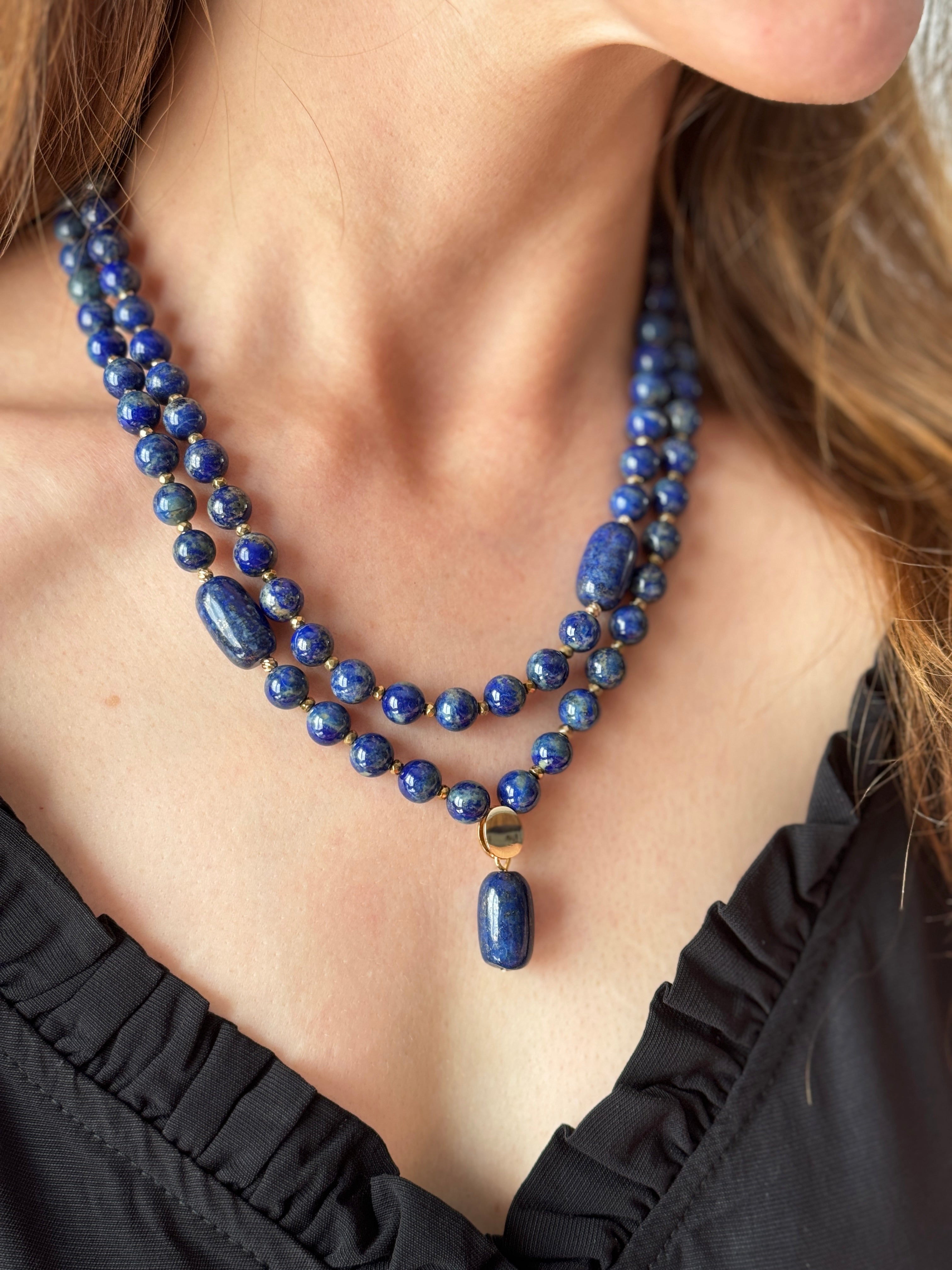 Deep Blue Lapis Lazuli Necklace
