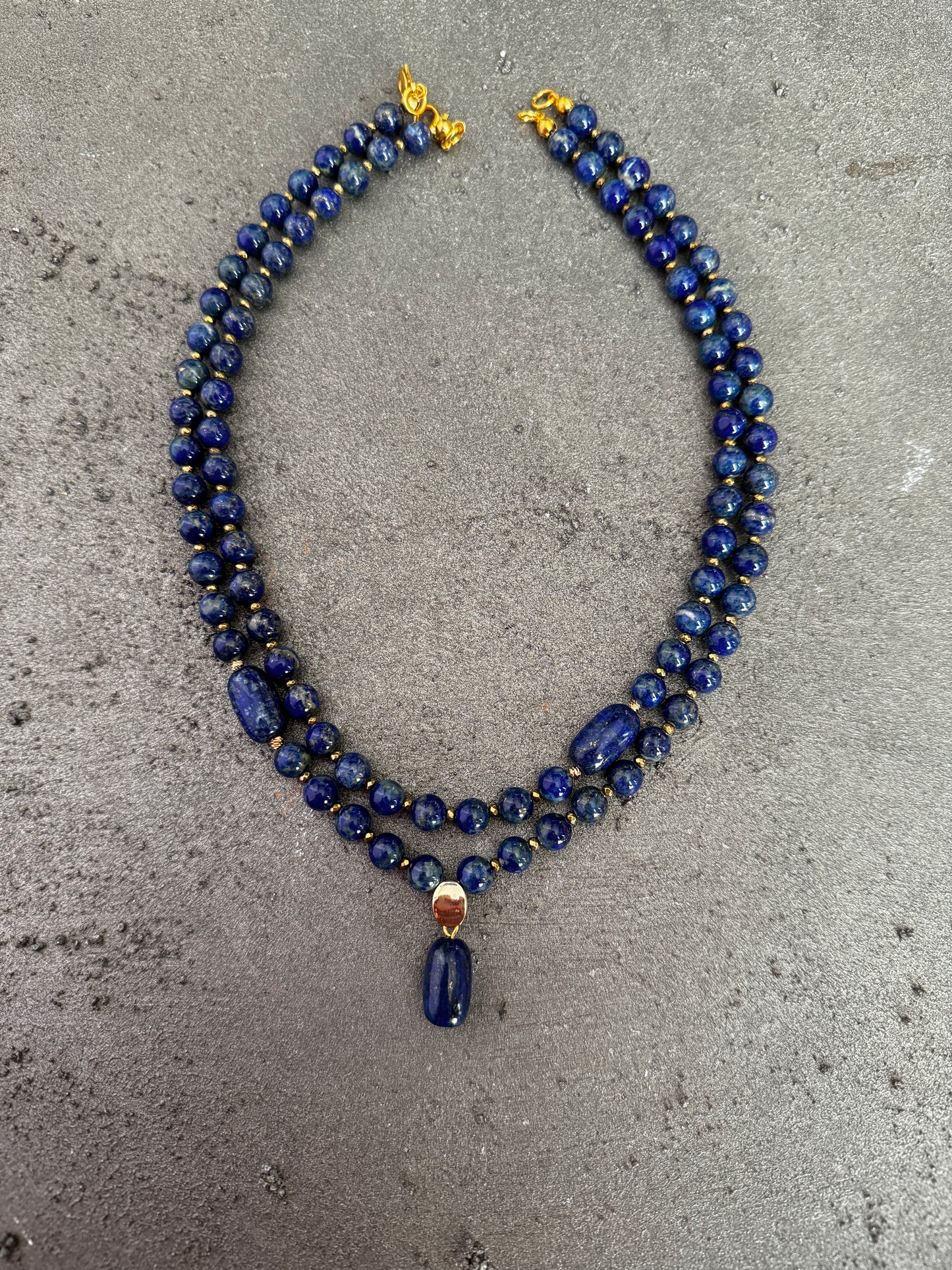 Deep Blue Lapis Lazuli Necklace