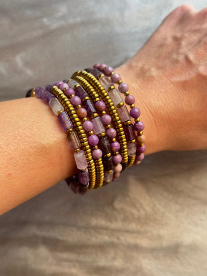 Chic Gemstone Wrap Bracelet