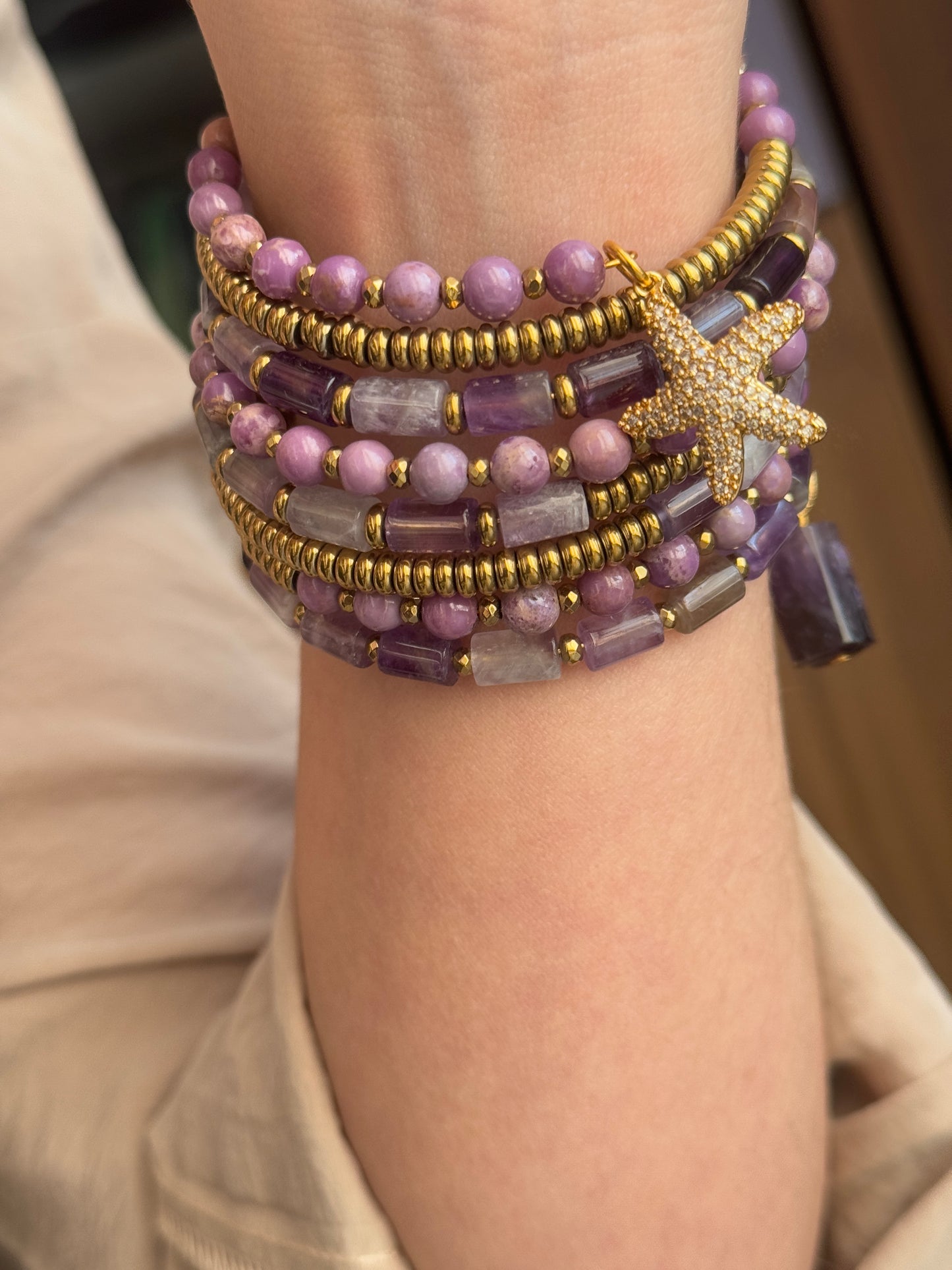 Chic Gemstone Wrap Bracelet