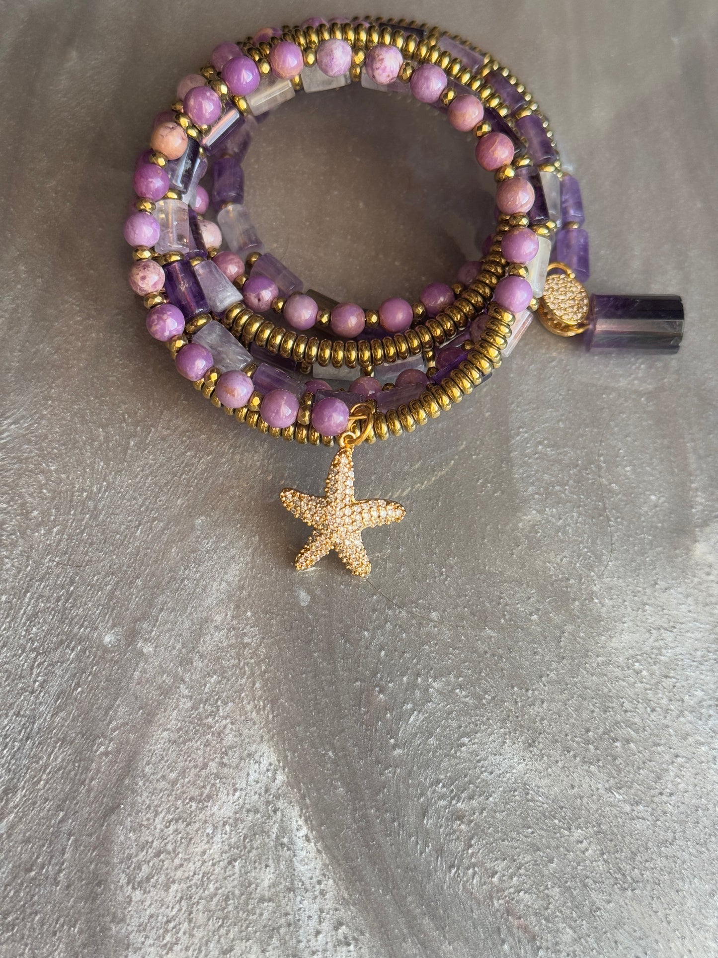 Chic Gemstone Wrap Bracelet