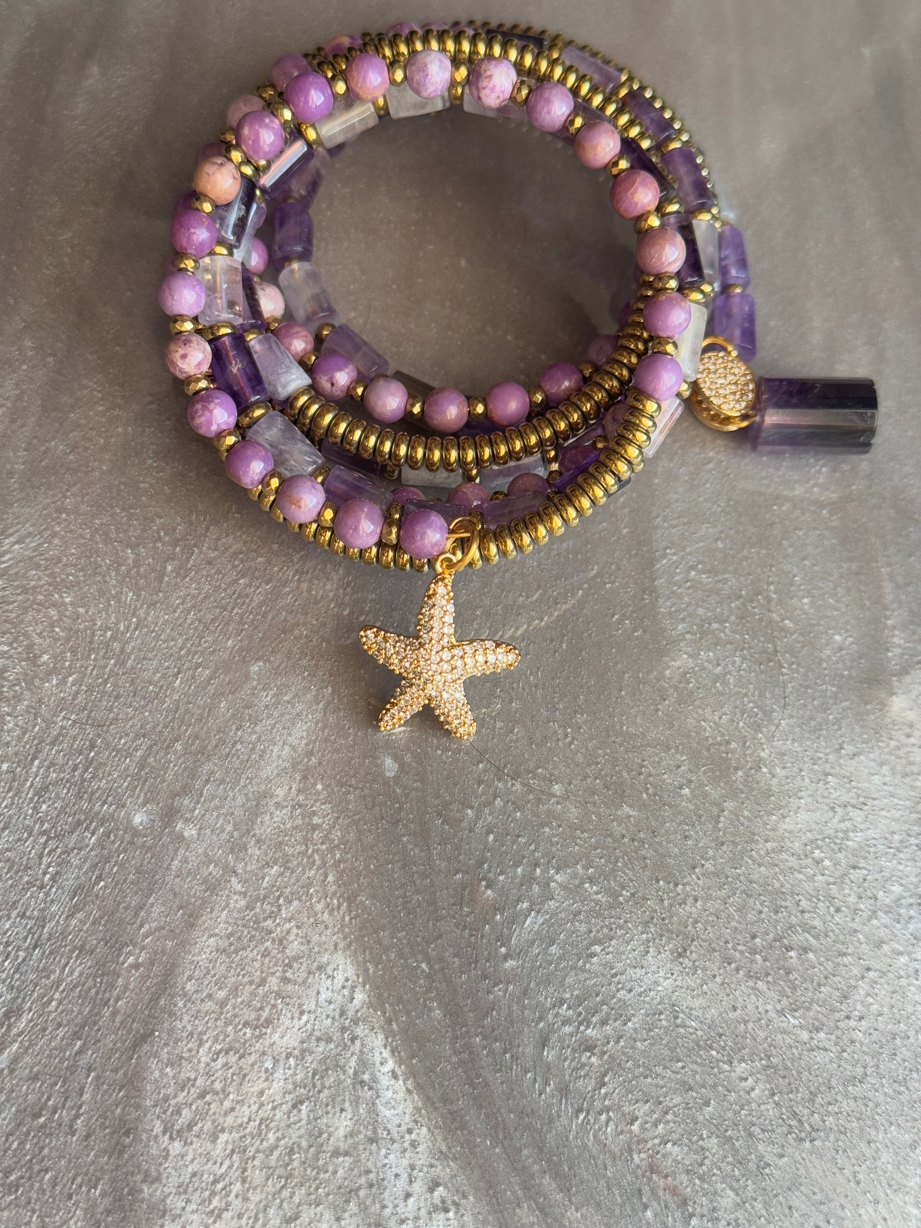 Chic Gemstone Wrap Bracelet