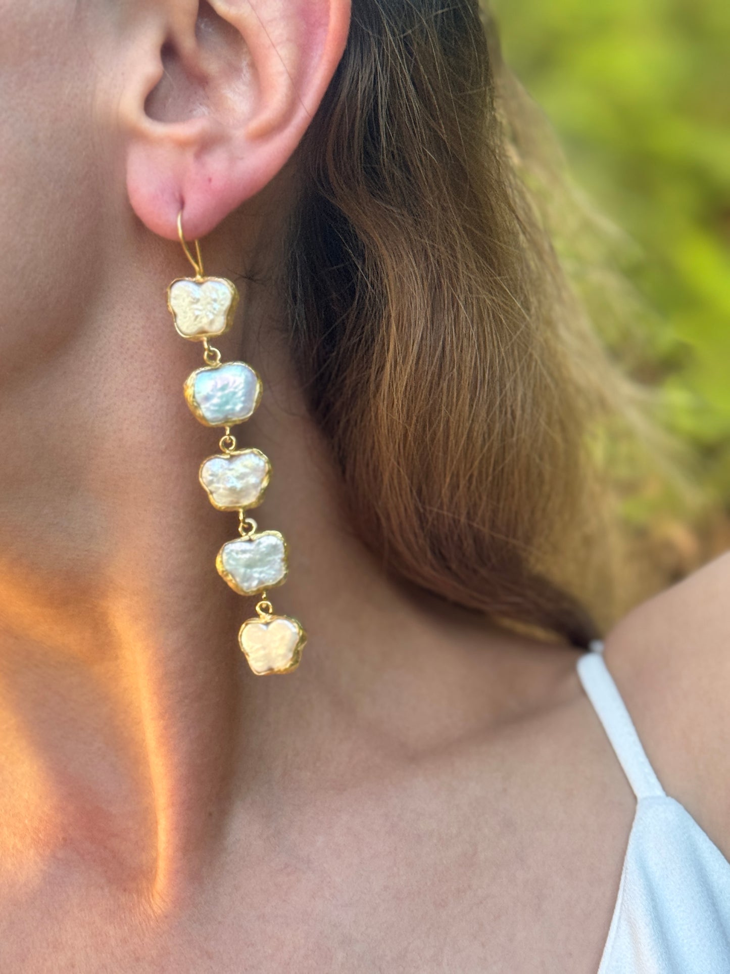 Butterfly Pearl Drop Earring