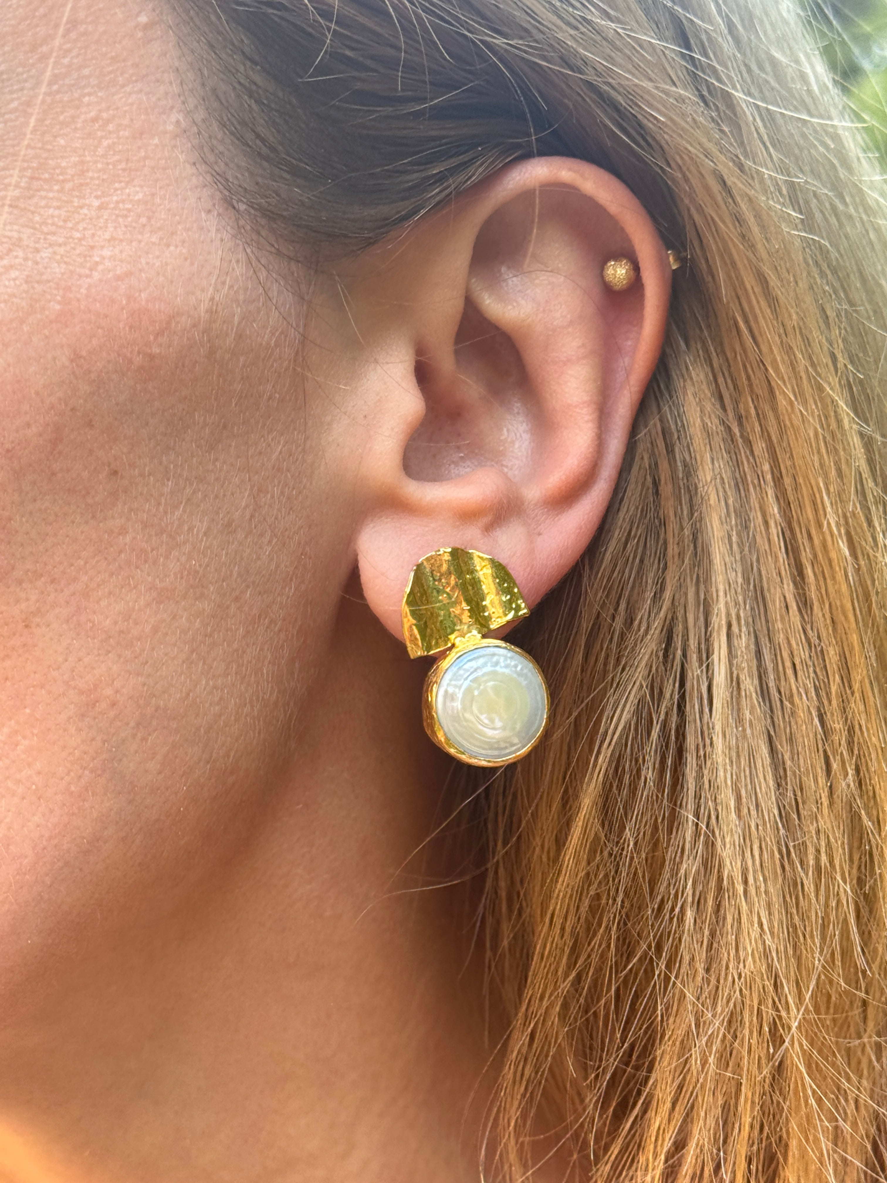 Halo Baroque Pearl Earrings