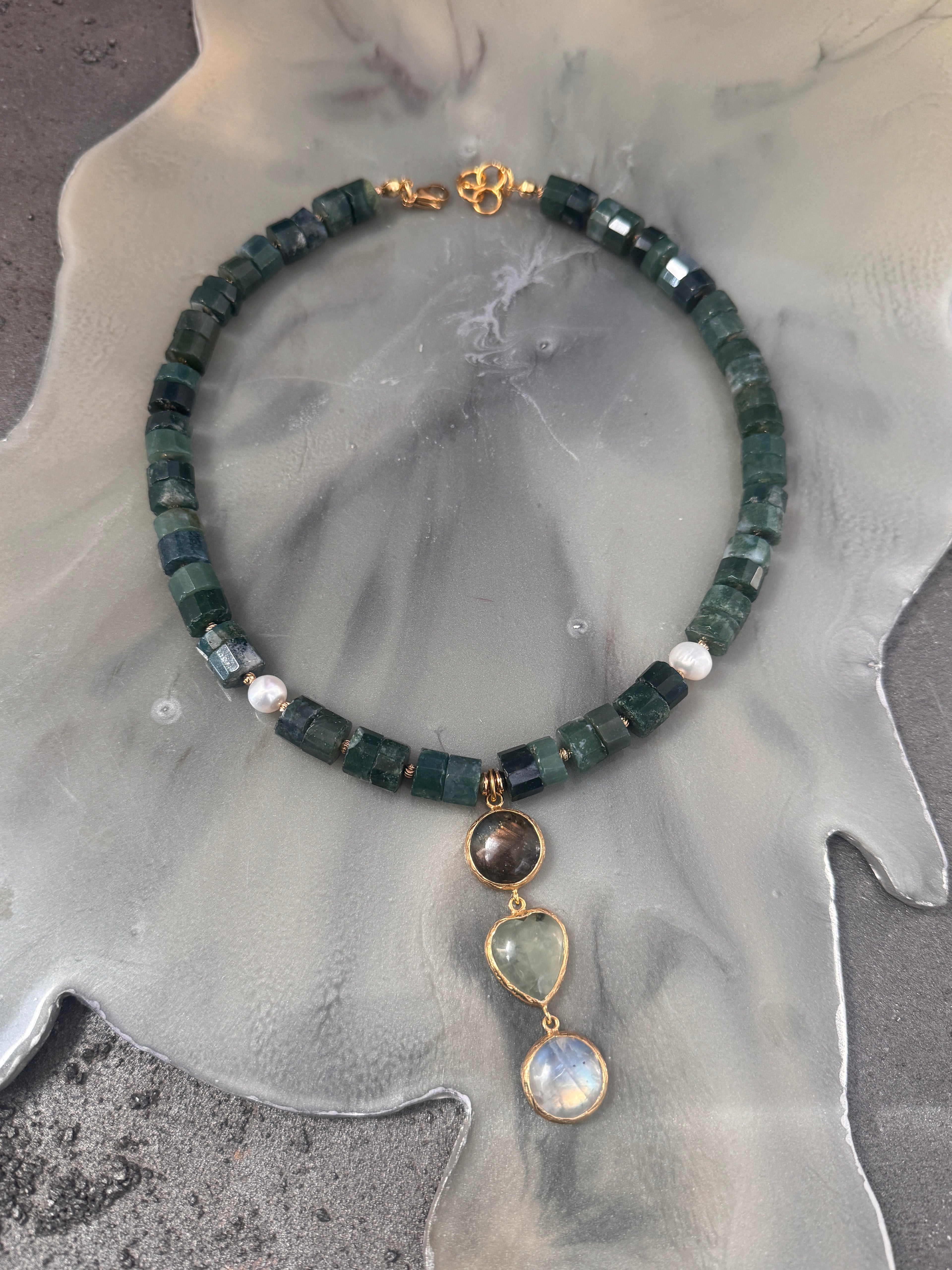 Forest Moss Agate Necklace