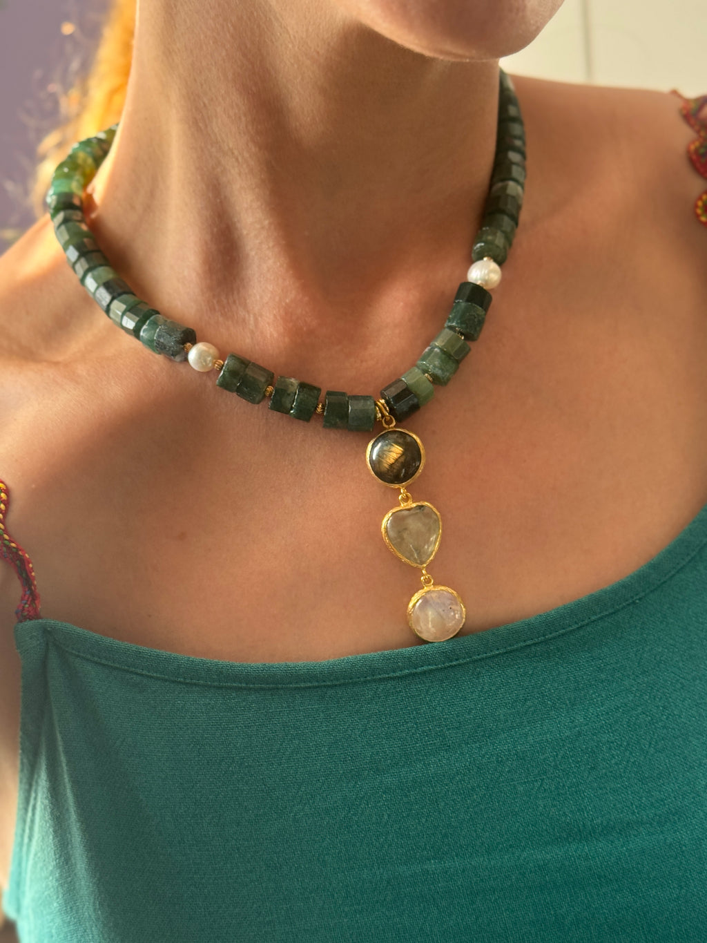 Forest Moss Agate Necklace