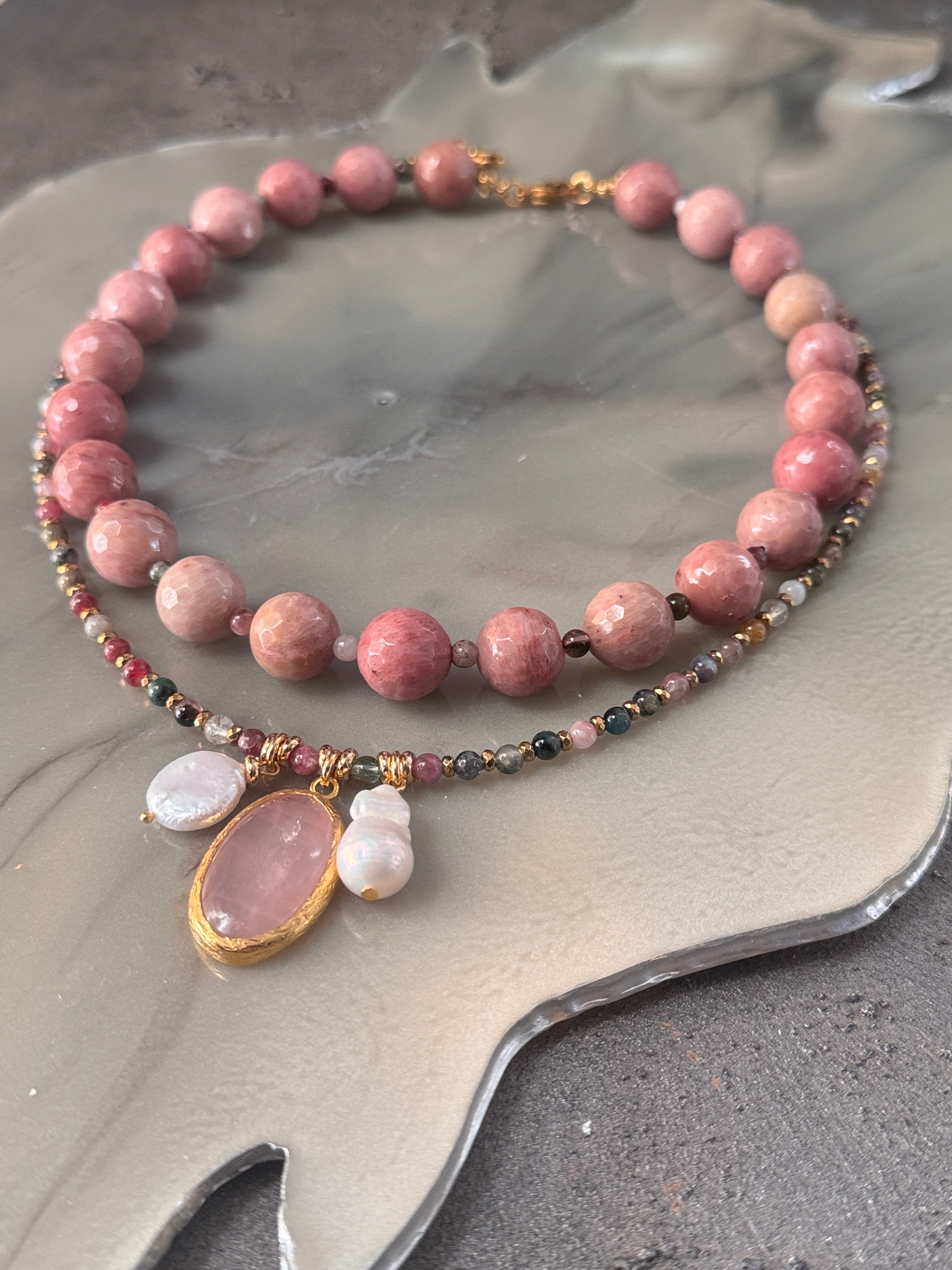 Charmy Rhodonite Necklace