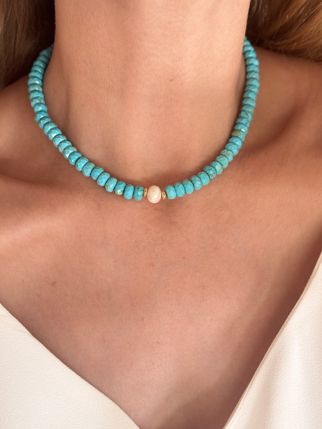 Blue Aurora Agate Choker Necklace