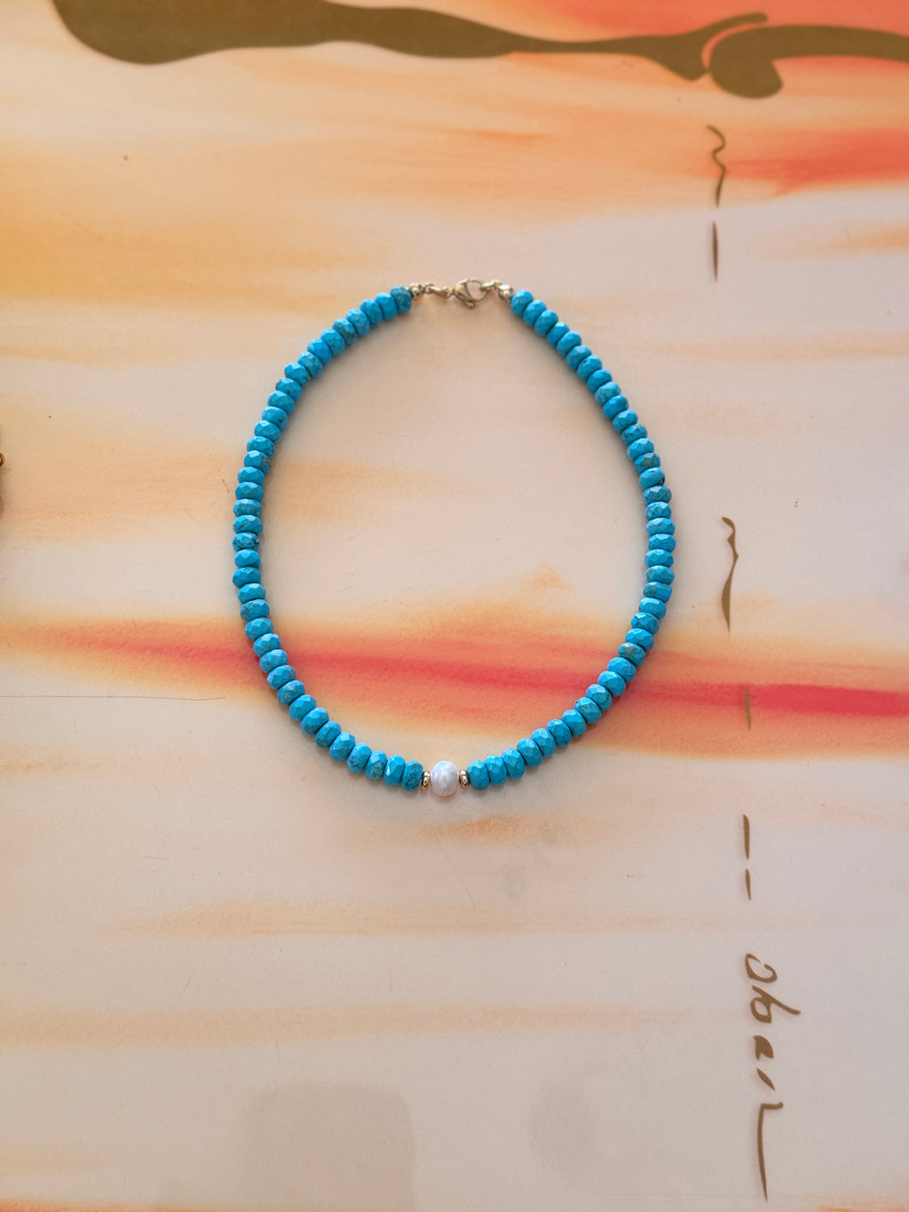 Blue Aurora Agate Choker Necklace