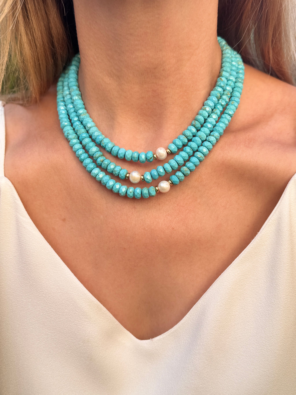 Blue Aurora Agate Choker Necklace