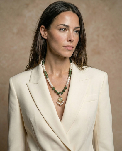 Quenn Jade Pearl Necklace