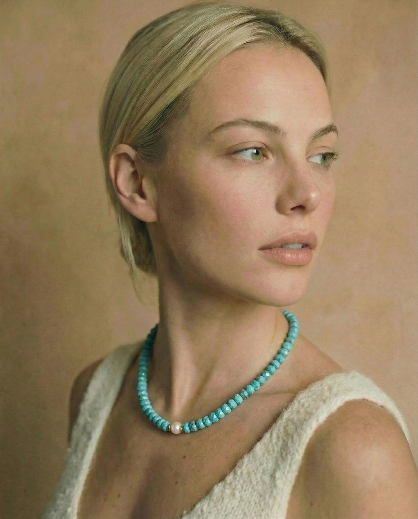 Blue Aurora Agate Choker Necklace