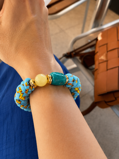 African Glass Bead Necklace and Bracelet