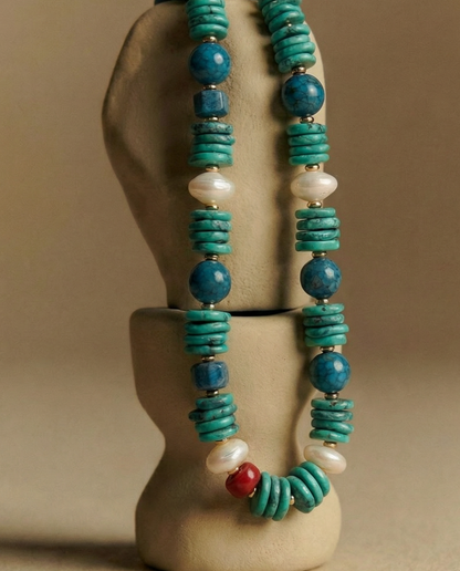 Angel Turquoise Pearl Necklace