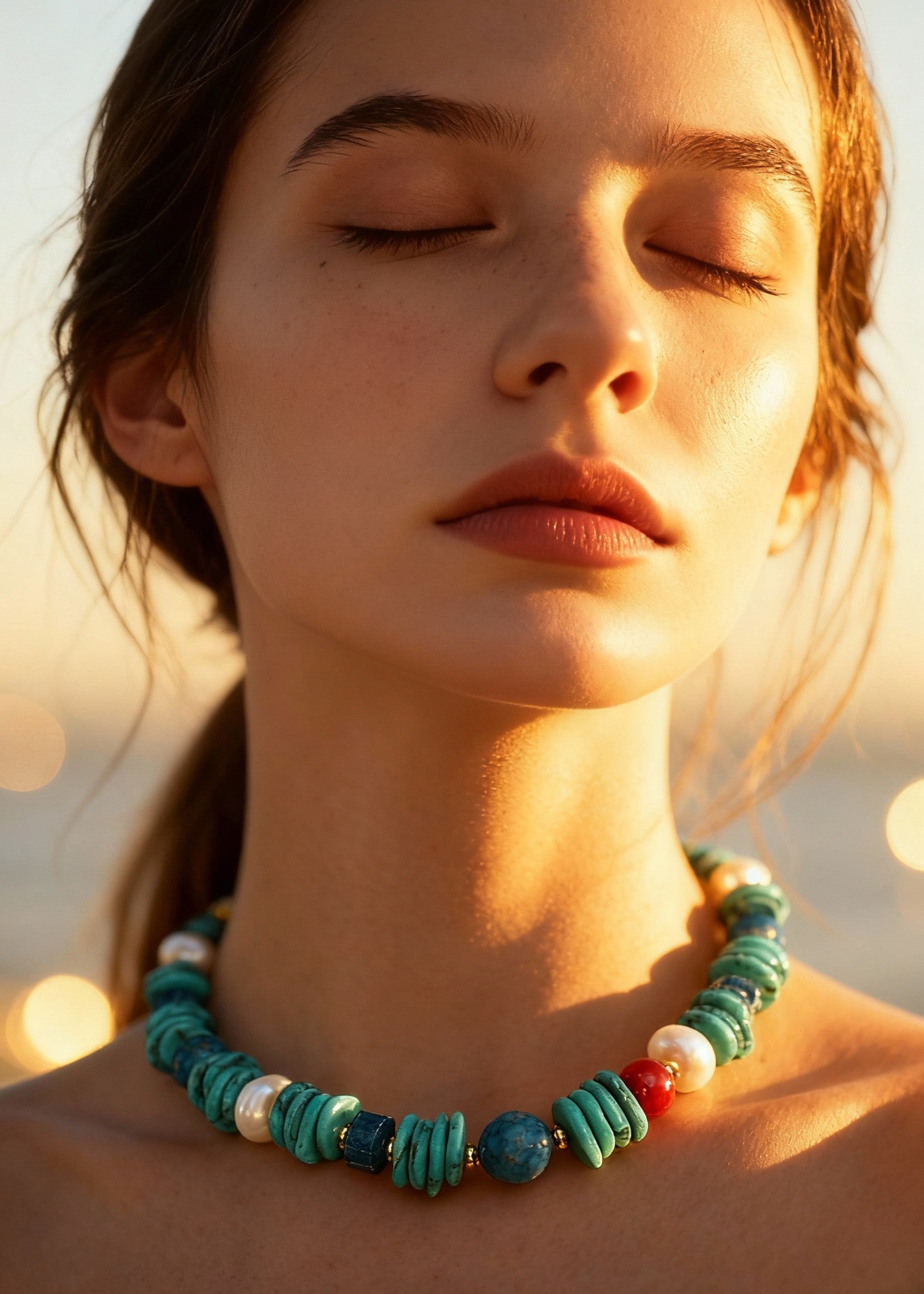 Angel Turquoise Pearl Necklace