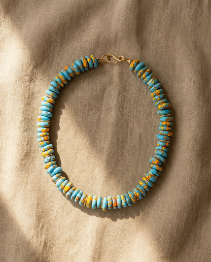 Boho Choker with Handmade Glass Beads