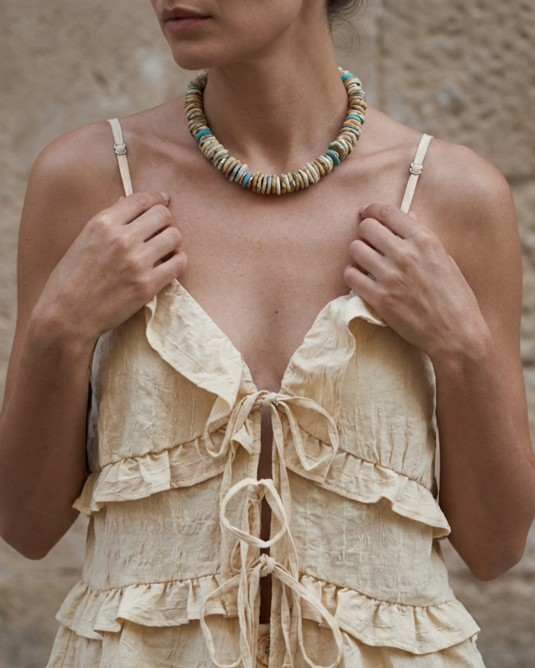 Chunky Gemstone Necklace with Turquoise Beads