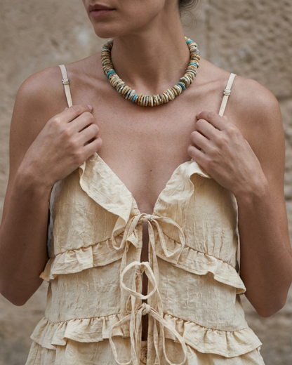Chunky Gemstone Necklace with Turquoise Beads